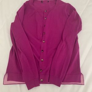 Detailed pink cardigan